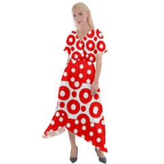 Polka Dots Two Times 10 Cross Front Sharkbite Hem Maxi Dress by impacteesstreetwearten