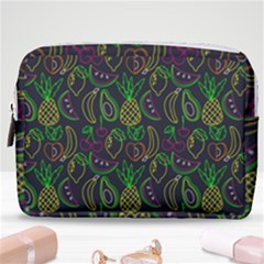 Neon Fruit Seamless Pattern Make Up Pouch (medium) by Vaneshart