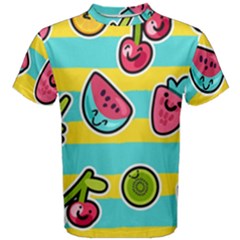 Summer Fruits Patterns Men s Cotton Tee by Vaneshart