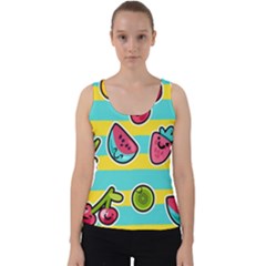 Summer Fruits Patterns Velvet Tank Top by Vaneshart