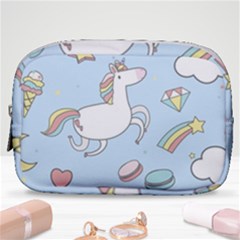 Unicorn Seamless Pattern Background Vector Make Up Pouch (small) by Sobalvarro