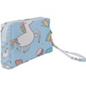 Unicorn Seamless Pattern Background Vector Wristlet Pouch Bag (Small) View2