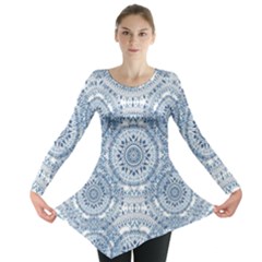 Boho Pattern Style Graphic Vector Long Sleeve Tunic  by Sobalvarro