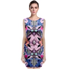 Marble Texture Print Fashion Style Patternbank Vasare Nar Abstract Trend Style Geometric Classic Sleeveless Midi Dress by Sobalvarro