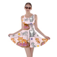 Cat Seamless Pattern Skater Dress by Vaneshart