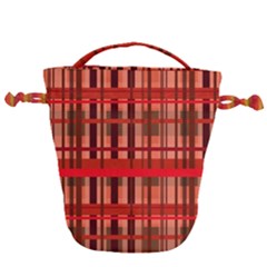 Fall Plaid Drawstring Bucket Bag by bloomingvinedesign