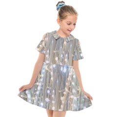 String Of Lights Christmas Festive Party Kids  Short Sleeve Shirt Dress by yoursparklingshop