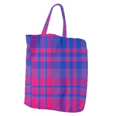 Bisexual Plaid Giant Grocery Tote by NanaLeonti