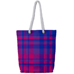 Bisexual Plaid Full Print Rope Handle Tote (small) by NanaLeonti