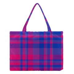 Bisexual Plaid Medium Tote Bag by NanaLeonti