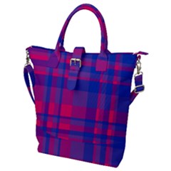 Bisexual Plaid Buckle Top Tote Bag by NanaLeonti