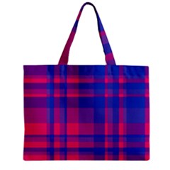 Bisexualplaid Zipper Mini Tote Bag by NanaLeonti