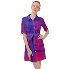 Bisexual Plaid Belted Shirt Dress by NanaLeonti