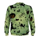 Funny Halloween Pattern With Witch, Cat And Pumpkin Men s Sweatshirt View2