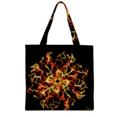 Ablaze Zipper Grocery Tote Bag by litana