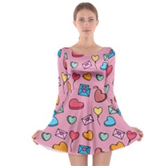 Candy Pattern Long Sleeve Skater Dress by Sobalvarro