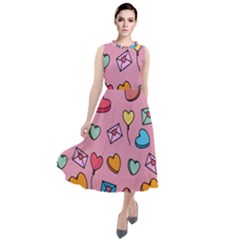 Candy Pattern Round Neck Boho Dress by Sobalvarro