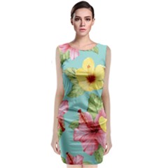 Hibiscus Classic Sleeveless Midi Dress by Sobalvarro