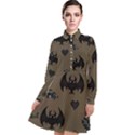 Cute Bat With Hearts Long Sleeve Chiffon Shirt Dress View1