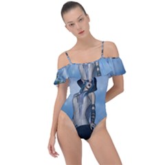 Wonderful Fantasy Women Frill Detail One Piece Swimsuit by FantasyWorld7