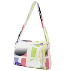 Retro Sphreres And Lines Front Pocket Crossbody Bag by snowwhitegirl