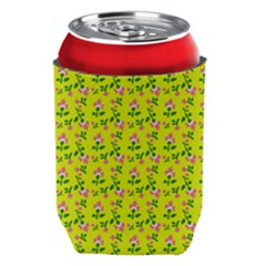 Carnation Pattern Yellow Can Holder by snowwhitegirl