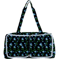 Carnation Pattern Black Multi Function Bag by snowwhitegirl