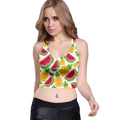 Watermelon Pattern Se Fruit Summer Racer Back Crop Top by Vaneshart