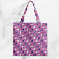 Abstract Pattern Geometry Gradient Zipper Grocery Tote Bag by Vaneshart