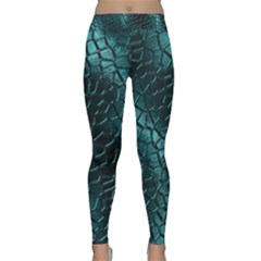 Texture Glass Network Glass Blue Classic Yoga Leggings by Vaneshart