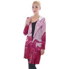 Liquid Marble Trending Abstract Paint Hooded Pocket Cardigan by Vaneshart