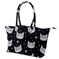 Gothic Cat Canvas Shoulder Bag by Valentinaart