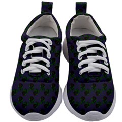 Black Rose Blue Kids Athletic Shoes by snowwhitegirl