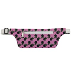 Black Rose Light Pink Active Waist Bag by snowwhitegirl