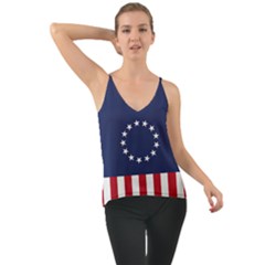 Betsy Ross Flag Usa America United States 1777 Thirteen Colonies Vertical Chiffon Cami by snek