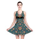 Hearts And Sun Flowers In Decorative Happy Harmony Reversible Skater Dress View1