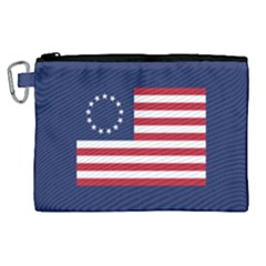 Betsy Ross Flag Usa America United States 1777 Thirteen Colonies Maga  Canvas Cosmetic Bag (xl) by snek