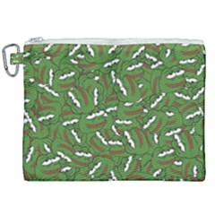 Pepe The Frog Face Pattern Green Kekistan Meme Canvas Cosmetic Bag (xxl) by snek