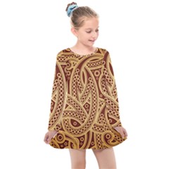 Fine Pattern Kids  Long Sleeve Dress by Sobalvarro