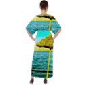 Pop Art Beach Umbrella  V-Neck Boho Style Maxi Dress View2