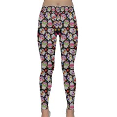 Mexican Sugar Skull Classic Yoga Leggings by trulycreative