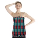 Pattern Texture Plaid Strapless Top View1