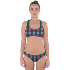 Pattern Texture Plaid Cross Back Hipster Bikini Set by Mariart