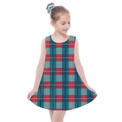 Pattern Texture Plaid Kids  Summer Dress by Mariart