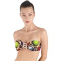 Sport Ball Tennis Golf Football Twist Bandeau Bikini Top View1