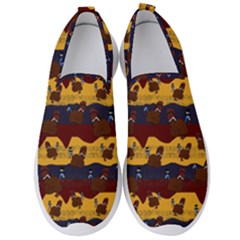 Turkey Pattern Men s Slip On Sneakers by bloomingvinedesign