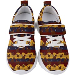 Turkey Pattern Kids  Velcro Strap Shoes by bloomingvinedesign