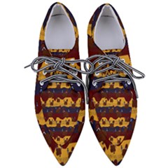 Turkey Pattern Women s Pointed Oxford Shoes by bloomingvinedesign