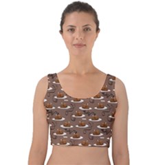 Turkey Dinner Velvet Crop Top by bloomingvinedesign