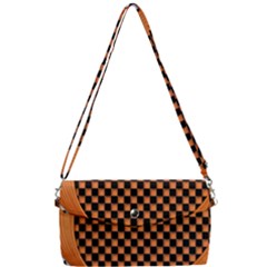 Heart Chess Board Checkerboard Removable Strap Clutch Bag by HermanTelo